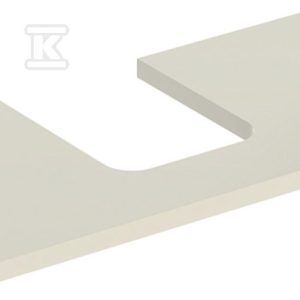 ONE Blat pod umywalkę, wycięcie na środku, do umywalki stawianej na blat w kształcie misy, B105cm, H3cm, T47cm, sand grey 505.274.00.4