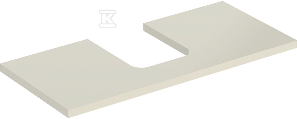 ONE Blat pod umywalkę, wycięcie na środku, do umywalki stawianej na blat w kształcie misy, B105cm, H3cm, T47cm, sand grey 505.274.00.4 - obrazek 1