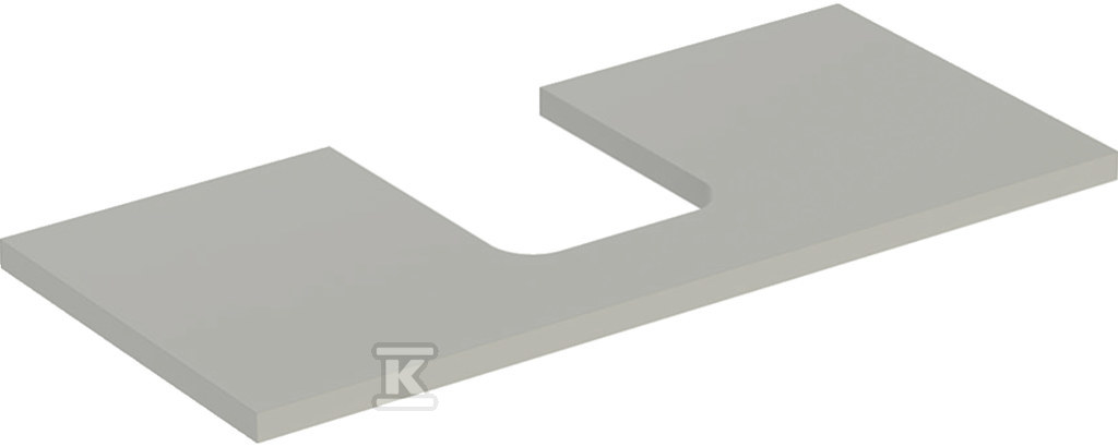 ONE Blat pod umywalkę, wycięcie na środku, do umywalki stawianej na blat w kształcie misy, B105cm, H3cm, T47cm, greige 505.274.00.7 - obrazek 1