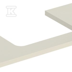 ONE Blat pod umywalkę, wycięcie na środku, do prostokątnej umywalki stawianej na blat, B105cm, H3cm, T47cm, sand grey 505.284.00.4