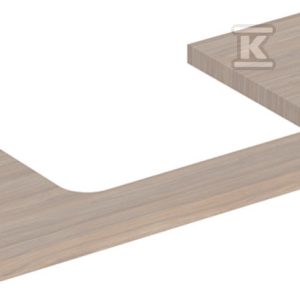 ONE Blat pod umywalkę, wycięcie na środku, do prostokątnej umywalki stawianej na blat, B105cm, H3cm, T47cm, dąb 505.284.00.5 ONE Blat pod umywalkę, wycięcie na środku, do prostokątnej umywalki stawianej na blat, B105cm, H3cm, T47cm, dąb 505.284.00.5