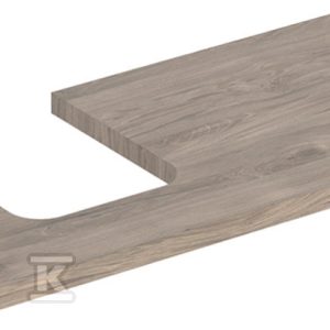 ONE Blat pod umywalkę, wycięcie z lewej strony, do umywalki stawianej na blat w kształcie misy, B105cm, H3cm, T47cm, orzech włoski hickory 505.294.00.6 ONE Blat pod umywalkę, wycięcie z lewej strony, do umywalki stawianej na blat w kształcie misy, B105cm, H3cm, T47cm, orzech włoski hickory 505.294.00.6