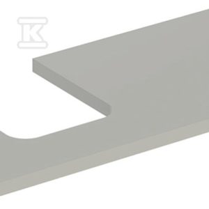 ONE Blat pod umywalkę, wycięcie z lewej strony, do umywalki stawianej na blat w kształcie misy, B105cm, H3cm, T47cm, greige 505.294.00.7 ONE Blat pod umywalkę, wycięcie z lewej strony, do umywalki stawianej na blat w kształcie misy, B105cm, H3cm, T47cm, greige 505.294.00.7