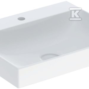 ONE Umywalka, odpływ pionowy, B60cm, T48cm, z otworem na baterię, bez przelewu, KeraTect 505.020.01.1 ONE Umywalka, odpływ pionowy, B60cm, T48cm, z otworem na baterię, bez przelewu, KeraTect 505.020.01.1
