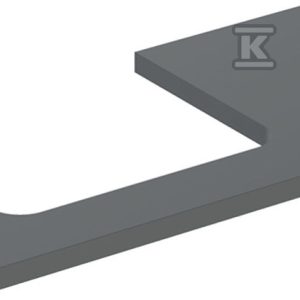 ONE Blat pod umywalkę, wycięcie z lewej strony, do prostokątnej umywalki stawianej na blat, B90cm, H3cm, T47cm, lava 505.303.00.3 ONE Blat pod umywalkę, wycięcie z lewej strony, do prostokątnej umywalki stawianej na blat, B90cm, H3cm, T47cm, lava 505.303.00.3