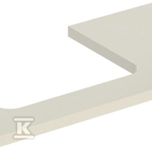 ONE Blat pod umywalkę, wycięcie z lewej strony, do prostokątnej umywalki stawianej na blat, B90cm, H3cm, T47cm, sand grey 505.303.00.4 ONE Blat pod umywalkę, wycięcie z lewej strony, do prostokątnej umywalki stawianej na blat, B90cm, H3cm, T47cm, sand grey 505.303.00.4