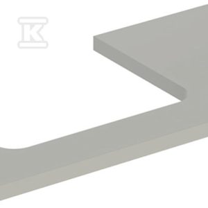 ONE Blat pod umywalkę, wycięcie z lewej strony, do prostokątnej umywalki stawianej na blat, B90cm, H3cm, T47cm, greige 505.303.00.7 ONE Blat pod umywalkę, wycięcie z lewej strony, do prostokątnej umywalki stawianej na blat, B90cm, H3cm, T47cm, greige 505.303.00.7