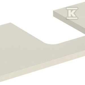 ONE Blat pod umywalkę, wycięcie z prawej strony, do umywalki stawianej na blat w kształcie misy, B90cm, H3cm, T47cm, sand grey 505.313.00.4 ONE Blat pod umywalkę, wycięcie z prawej strony, do umywalki stawianej na blat w kształcie misy, B90cm, H3cm, T47cm, sand grey 505.313.00.4