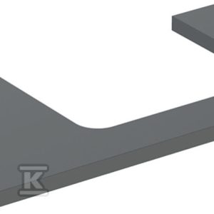 ONE Blat pod umywalkę, wycięcie z prawej strony, do prostokątnej umywalki stawianej na blat, B90cm, H3cm, T47cm, lava 505.323.00.3 ONE Blat pod umywalkę, wycięcie z prawej strony, do prostokątnej umywalki stawianej na blat, B90cm, H3cm, T47cm, lava 505.323.00.3