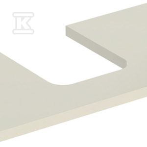 ONE Blat pod umywalkę, wycięcie na środku, do umywalki stawianej na blat w kształcie misy, B90cm, H3cm, T47cm, sand grey 505.273.00.4