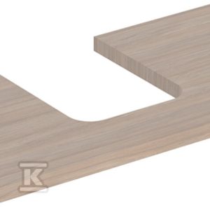 ONE Blat pod umywalkę, wycięcie na środku, do umywalki stawianej na blat w kształcie misy, B90cm, H3cm, T47cm, dąb 505.273.00.5