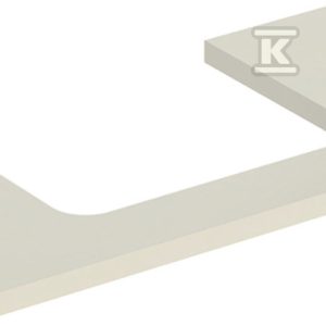 ONE Blat pod umywalkę, wycięcie na środku, do prostokątnej umywalki stawianej na blat, B90cm, H3cm, T47cm, sand grey 505.283.00.4
