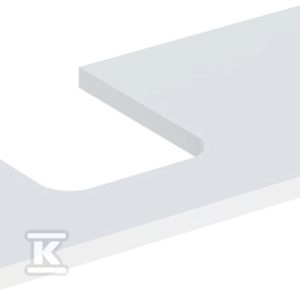 ONE Blat pod umywalkę, wycięcie z lewej strony, do umywalki stawianej na blat w kształcie misy, B90cm, H3cm, T47cm, biały, matowy 505.293.00.2