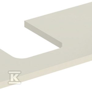 ONE Blat pod umywalkę, wycięcie z lewej strony, do umywalki stawianej na blat w kształcie misy, B90cm, H3cm, T47cm, sand grey 505.293.00.4