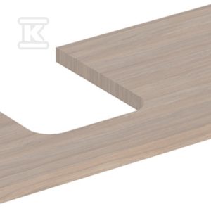 ONE Blat pod umywalkę, wycięcie z lewej strony, do umywalki stawianej na blat w kształcie misy, B90cm, H3cm, T47cm, dąb 505.293.00.5
