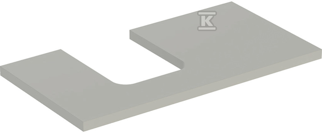 ONE Blat pod umywalkę, wycięcie z lewej strony, do umywalki stawianej na blat w kształcie misy, B90cm, H3cm, T47cm, greige 505.293.00.7 - obrazek 1