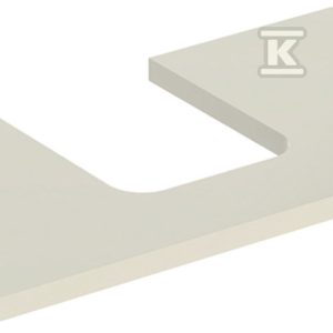 ONE Blat pod umywalkę, wycięcie na środku, do umywalki stawianej na blat w kształcie misy, B75cm, H3cm, T47cm, sand grey 505.272.00.4