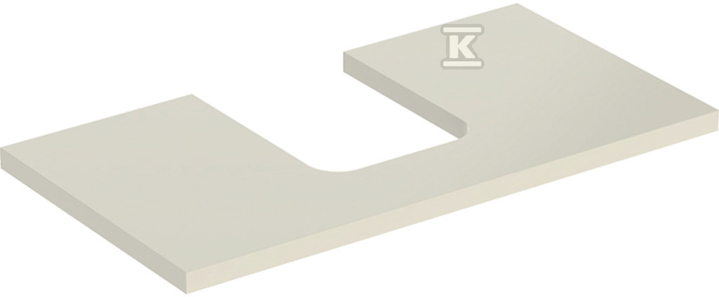 ONE Blat pod umywalkę, wycięcie na środku, do umywalki stawianej na blat w kształcie misy, B75cm, H3cm, T47cm, sand grey 505.272.00.4 - obrazek 1