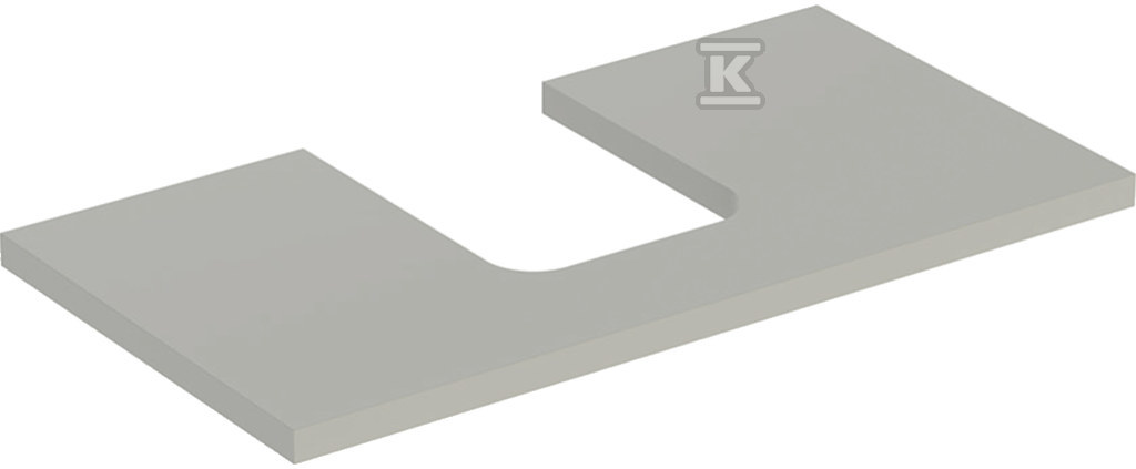 ONE Blat pod umywalkę, wycięcie na środku, do umywalki stawianej na blat w kształcie misy, B75cm, H3cm, T47cm, greige 505.272.00.7 - obrazek 1