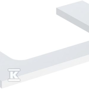 ONE Blat pod umywalkę, wycięcie na środku, do prostokątnej umywalki stawianej na blat, B75cm, H3cm, T47cm, biały, wysoki połysk 505.282.00.1