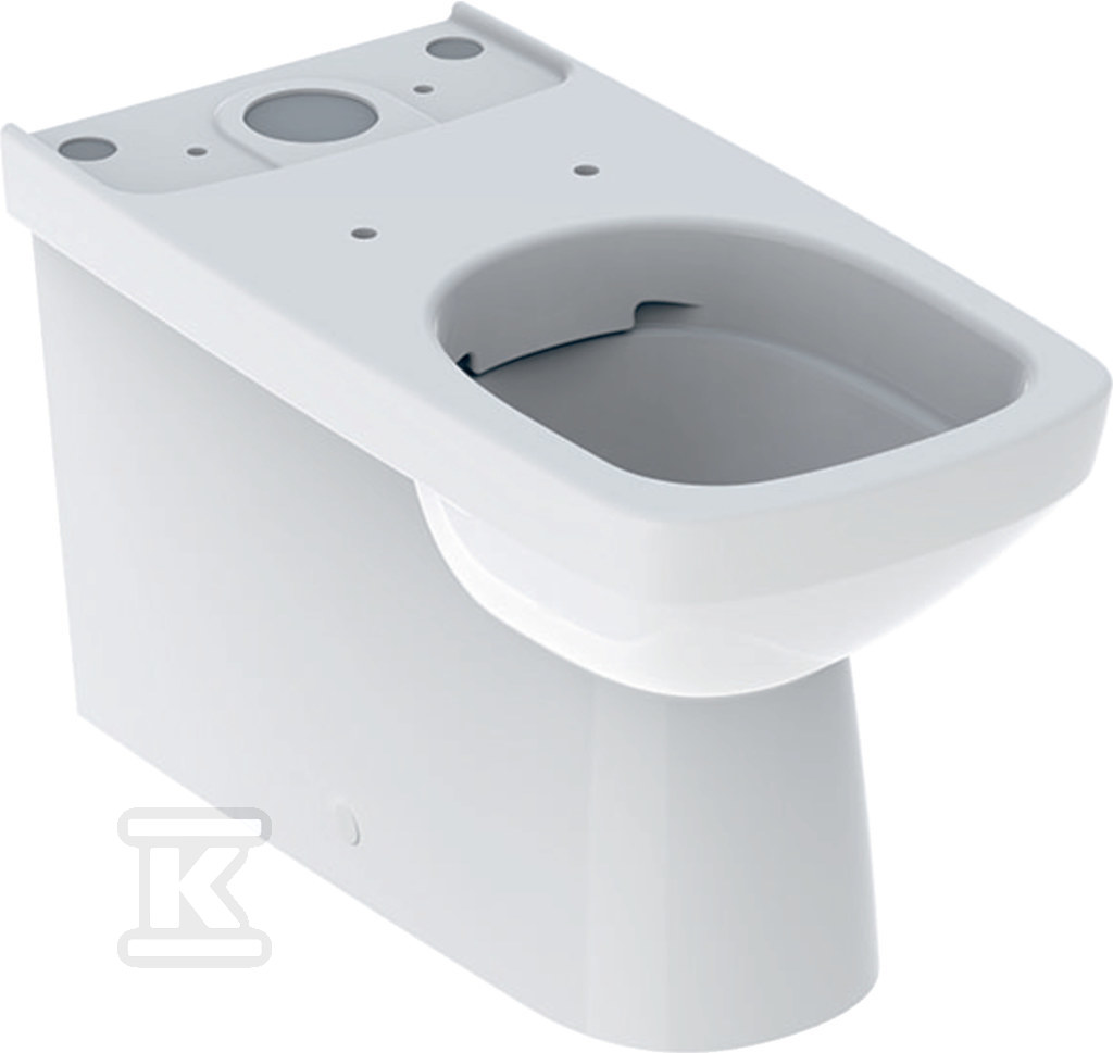 Selnova Square Stojąca miska WC do spłuczki nasadzanej, lejowa, B35cm, H40cm, T68cm, przylegająca do ściany, częściowo ukryte mocowania, odpływ poziomy lub pionowy, Rimfree 500.489.01.7 - obrazek 1