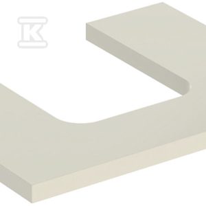 ONE Blat pod umywalkę, wycięcie na środku, do umywalki stawianej na blat w kształcie misy, B60cm, H3cm, T47cm, sand grey 505.271.00.4