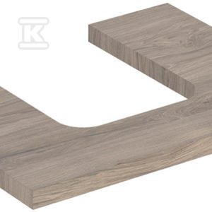 ONE Blat pod umywalkę, wycięcie na środku, do umywalki stawianej na blat w kształcie misy, B60cm, H3cm, T47cm, orzech włoski hickory 505.271.00.6