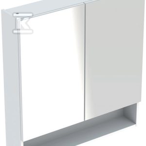 Selnova Square Szafka z lustrem, B78.8cm, H85cm, T17.5cm, z dwojgiem drzwi, biały 501.268.00.1 Selnova Square Szafka z lustrem, B78.8cm, H85cm, T17.5cm, z dwojgiem drzwi, biały 501.268.00.1