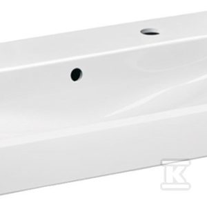 Umywalka Smyle Square B90 cm, H16.5 cm, T48 cm, z przelewem, z dwoma otworami na baterię 500.252.01.1 Umywalka Smyle Square B90 cm, H16.5 cm, T48 cm, z przelewem, z dwoma otworami na baterię 500.252.01.1