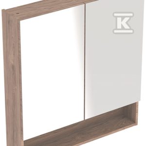 Selnova Square Szafka z lustrem, B78.8cm, H85cm, T17.5cm, z dwojgiem drzwi, orzech włoski hickory 501.270.00.1 Selnova Square Szafka z lustrem, B78.8cm, H85cm, T17.5cm, z dwojgiem drzwi, orzech włoski hickory 501.270.00.1