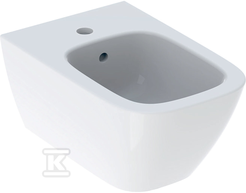 Smyle Square Bidet wiszący, B35cm, H26cm, T54 cm, z przelewem, z otworem na baterię, KeraTect 500.209.01.8 - obrazek 1