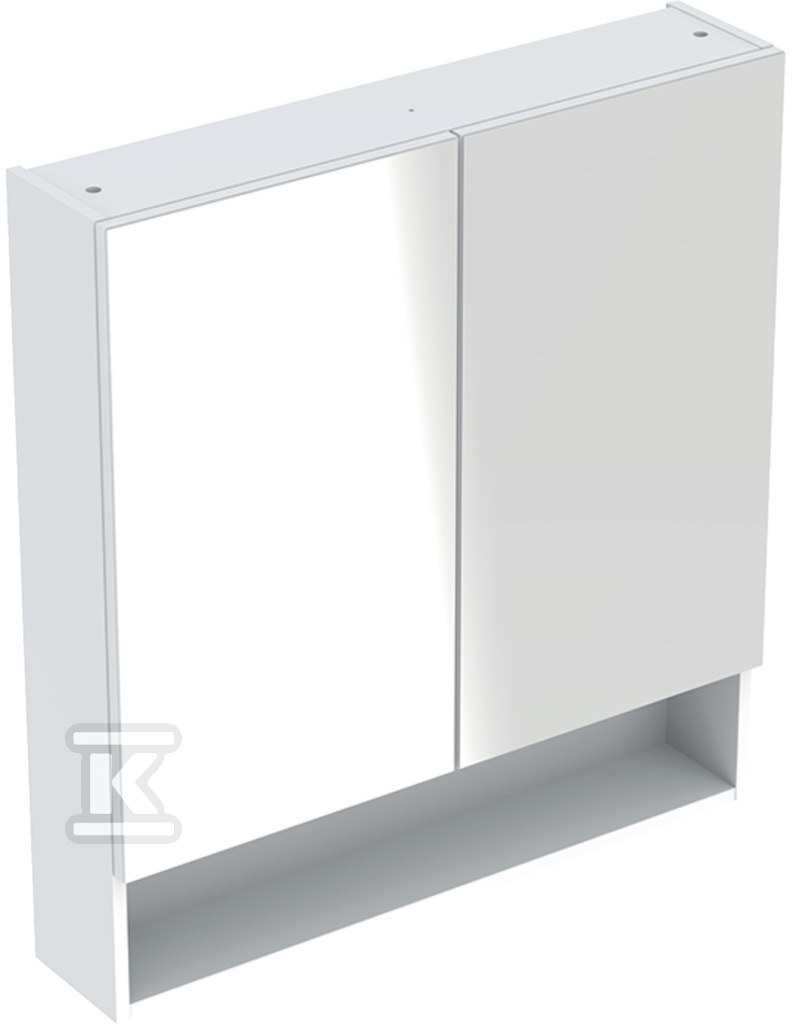 Selnova Square Szafka z lustrem, B58.8cm, H85cm, T17.5cm, z dwojgiem drzwi, biały 501.264.00.1 - obrazek 1