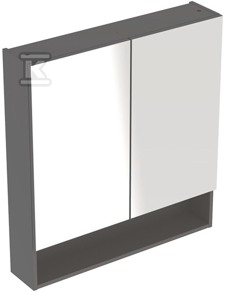 Selnova Square Szafka z lustrem, B58.8cm, H85cm, T17.5cm, z dwojgiem drzwi, lava 501.265.00.1 - obrazek 1