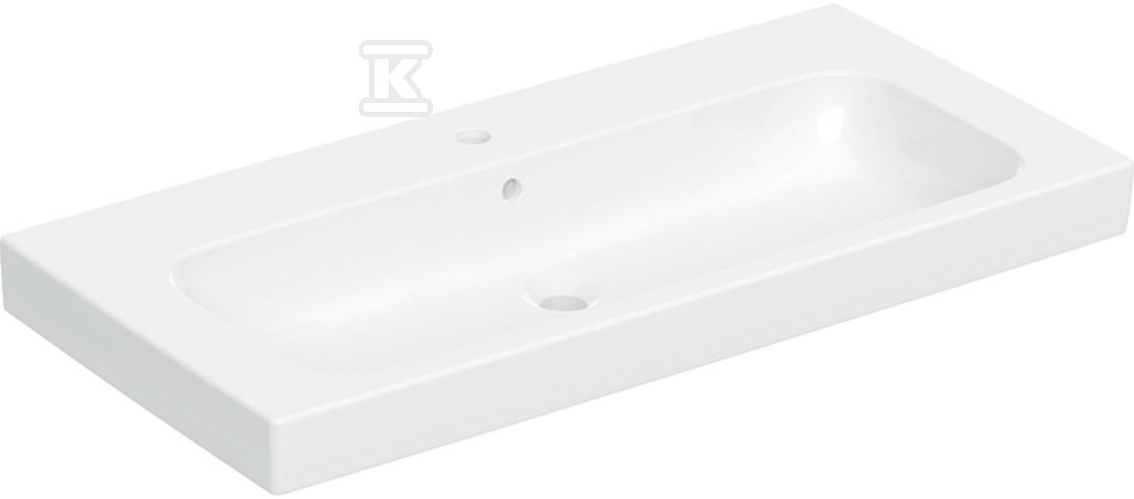 Modo Umywalka, B100cm, H15.5cm, T48.5cm, z przelewem, z otworem na baterię 502.876.00.1 - obrazek 1