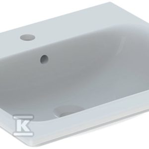 Selnova Square Umywalka meblowa, B55cm, H16.8cm, T48cm, cienki rant, z przelewem, z otworem na baterię 500.993.00.1 Selnova Square Umywalka meblowa, B55cm, H16.8cm, T48cm, cienki rant, z przelewem, z otworem na baterię 500.993.00.1