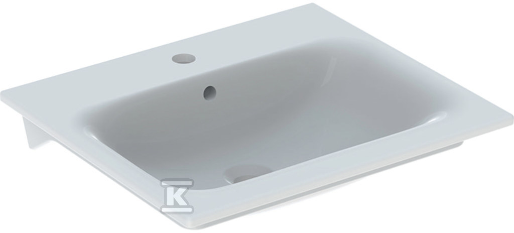 Selnova Square Umywalka meblowa, B55cm, H16.8cm, T48cm, cienki rant, z przelewem, z otworem na baterię 500.993.00.1 - obrazek 1