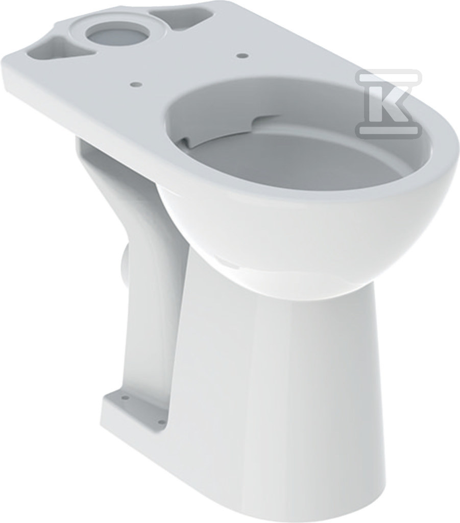Selnova Comfort Stojąca miska WC do spłuczki nasadzanej, lejowa, B35.5cm, H46cm, T65.5cm, podwyższona, odpływ poziomy, Rimfree 500.486.01.7 - obrazek 1