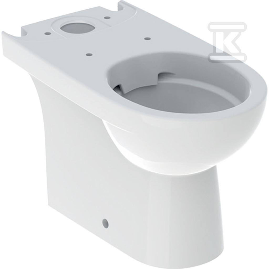 Stojąca miska WC Selnova do spłuczki nasadzanej, lejowa, B35.5 cm, H40 cm, T66 cm, częściowo ukryte mocowania, odpływ uniwersalny, Rimfree 500.488.01.7 - obrazek 1