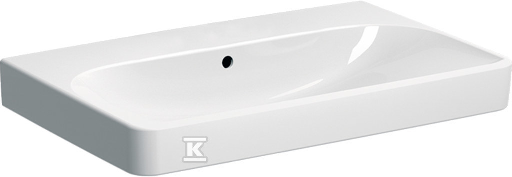 Smyle Square Umywalka, B75cm, H16.5cm, T48cm, z przelewem, bez otworu na baterię 500.249.00.2 - obrazek 1