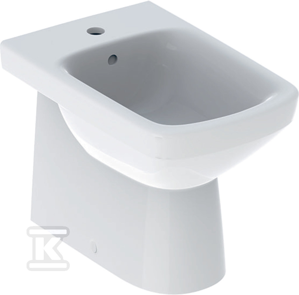 Selnova Square Bidet stojący przylegający do ściany, B35cm, H40cm, T53cm, częściowo ukryte mocowania, z przelewem, z otworem na baterię 500.483.01.7 - obrazek 1