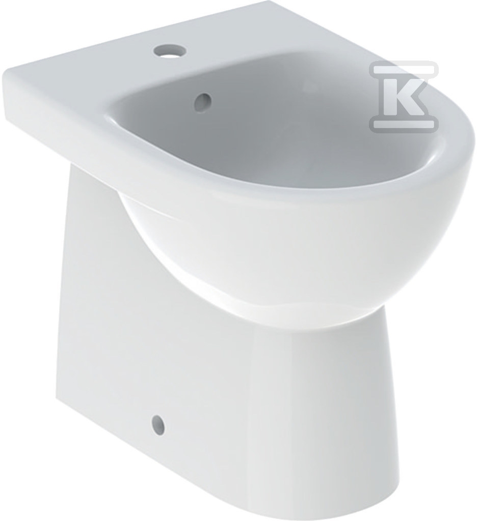 Selnova Compact Bidet stojący przylegający do ściany, B35.5cm, H40cm, T48cm, krótki, częściowo ukryte mocowania, z przelewem, z otworem na baterię 500.482.01.7 - obrazek 1
