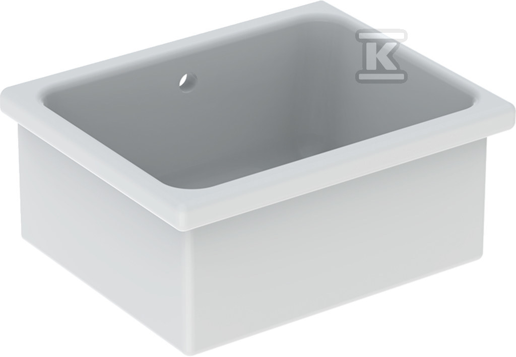 Umywalka wielofunkcyjna Publica Ruscello B50 cm, H26 cm, T40 cm, z przelewem, bez otworu na baterię 500.894.00.1 - obrazek 1