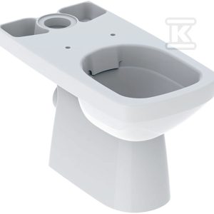 Stojąca miska WC Selnova Square do spłuczki nasadzanej, lejowa, B35 cm, H40 cm, T68 cm, częściowo ukryte mocowania, odpływ poziomy, Rimfree 501.563.01.7