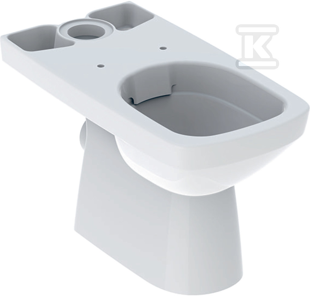 Stojąca miska WC Selnova Square do spłuczki nasadzanej, lejowa, B35 cm, H40 cm, T68 cm, częściowo ukryte mocowania, odpływ poziomy, Rimfree 501.563.01.7 - obrazek 1