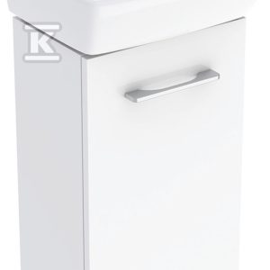 Zestaw szafki pod umywalkę Selnova Square – B36 cm, H65.2 cm, T28 cm, jedne drzwi, biały, z umywalką kompaktową, z przelewem, z otworem na baterię 502.742.00.1 Zestaw szafki pod umywalkę Selnova Square – B36 cm, H65.2 cm, T28 cm, jedne drzwi, biały, z umywalką kompaktową, z przelewem, z otworem na baterię 502.742.00.1