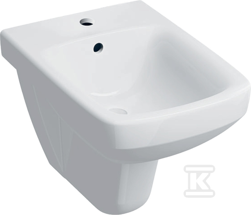 Bidet wiszący Selnova Square B35 cm, H35.5 cm, T53 cm, z przelewem, z otworem na baterię 500.271.01.5 - obrazek 1