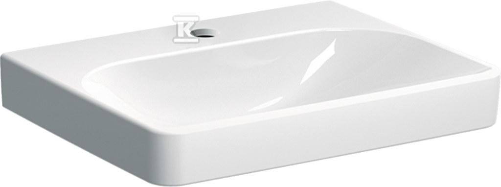 Smyle Square Umywalka, B60cm, H16.5cm, T48cm, bez przelewu, z otworem na baterię 501.732.00.1 - obrazek 1