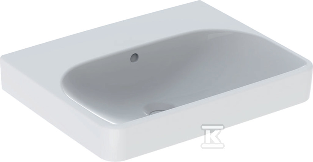 Smyle Square Umywalka, B55cm, H16.5cm, T44cm, z przelewem, bez otworu na baterię 501.574.00.1 - obrazek 1