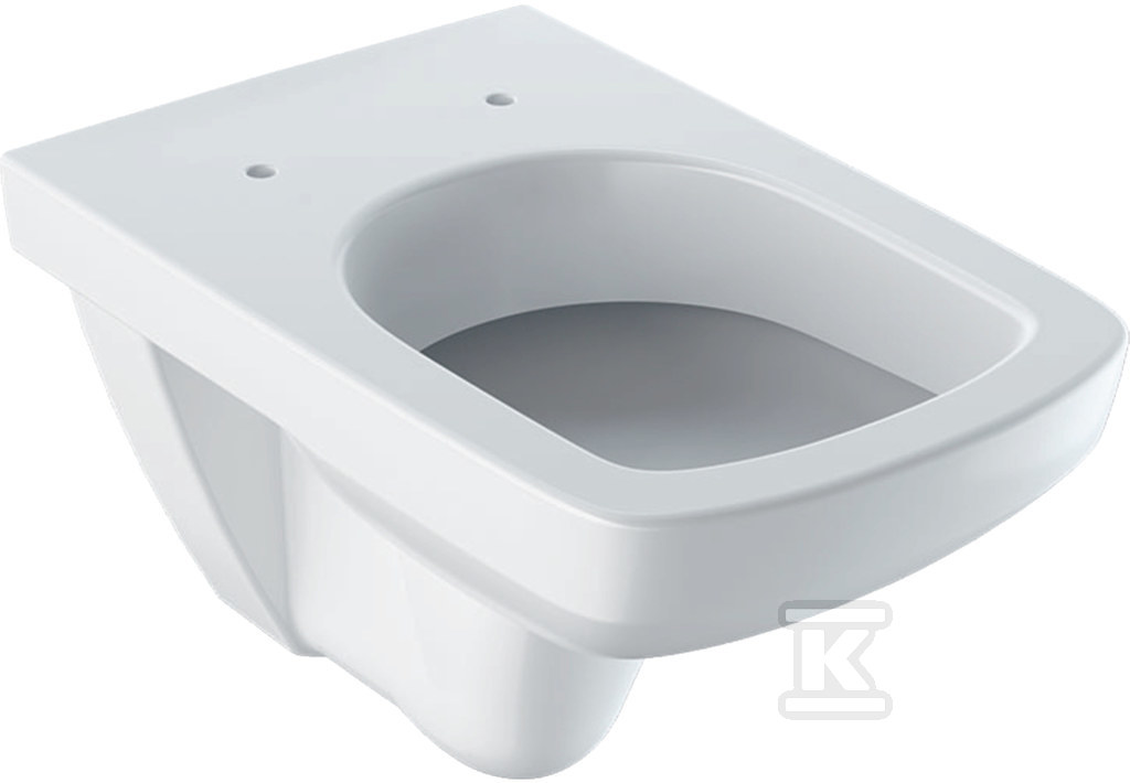 Wisząca miska WC Selnova Square - lejowa, B35 cm, H34 cm, T53 cm 500.270.01.5 - obrazek 1