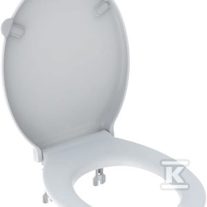 Deska sedesowa WC antybakteryjna Selnova Comfort z otwartym siedziskiem, mocowanie od dołu, zawiasy metalowe, łazienka bez barier biała 502.791.00.1 Deska sedesowa WC antybakteryjna Selnova Comfort z otwartym siedziskiem, mocowanie od dołu, zawiasy metalowe, łazienka bez barier biała 502.791.00.1